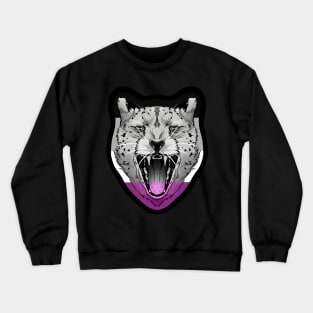 illustrated CHEETAH PRIDE series (ace pride flag) Crewneck Sweatshirt